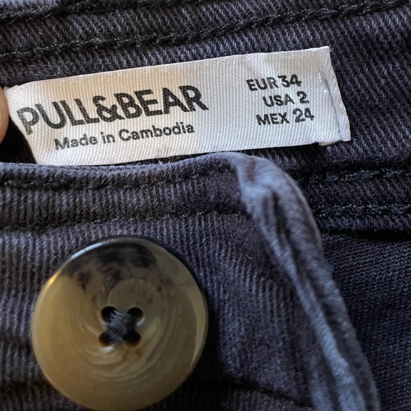PULL & BEAR wide leg raw hem jeans - Picture 3 of 4